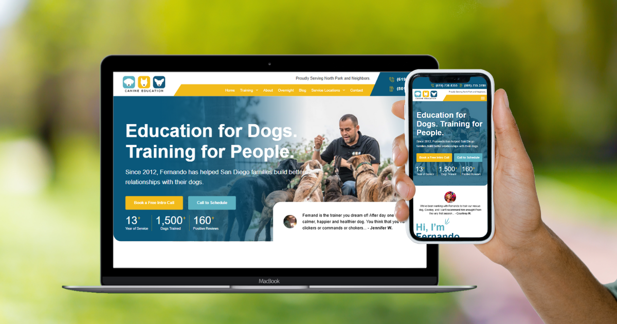 ‘Education for Dogs, Training for People’: Canine Education Launches New Website to Help San Diego Pet Owners Connect with Trusted Dog Trainer